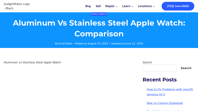 Image of Aluminum vs Stainless Steel Apple Watch: Comparison