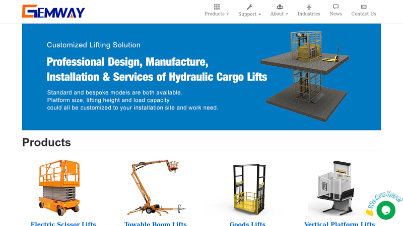 Boom Lifts, Scissor Lifts, Vertical Platform Lifts For Sale | Gemway