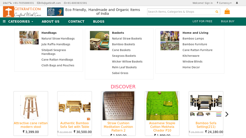 Online Marketplace Natural & Handicraft Items India