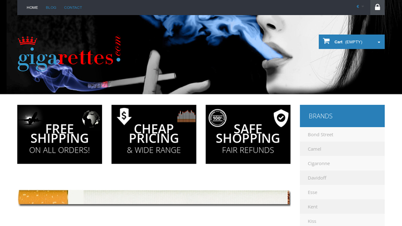 Buy Cigarettes Online - Cheapest in UK - Free Shipping! - Gigarettes