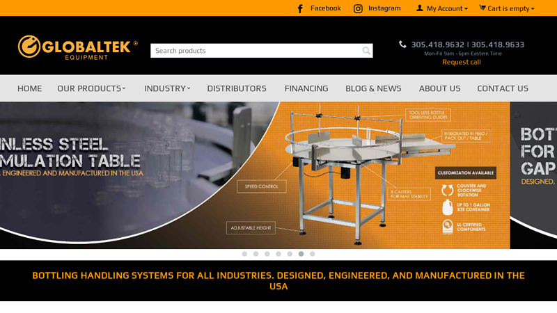 Conveyor and Packaging Equipment Manufacturer | GLOBALTEK? Equipment