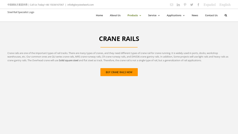 Image of Crane rail manufacturer from China