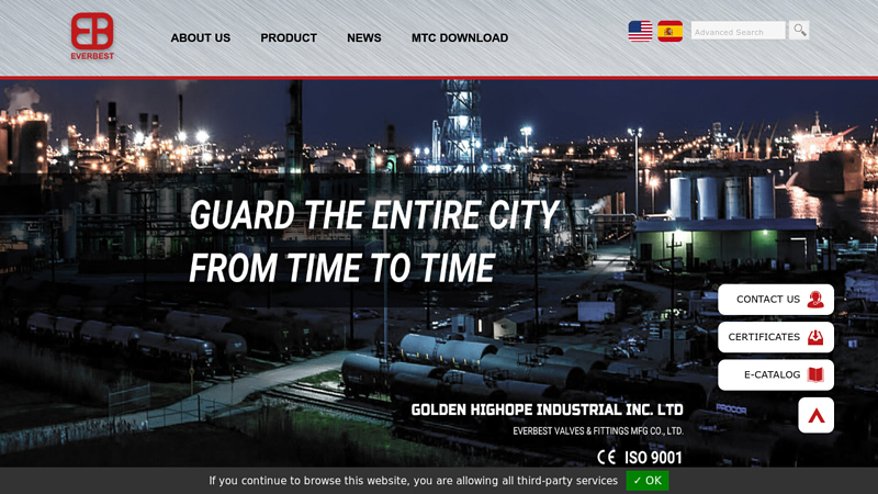 Pipe Valve and Fittings Company Based in Taiwan | Golden Highope Industrial