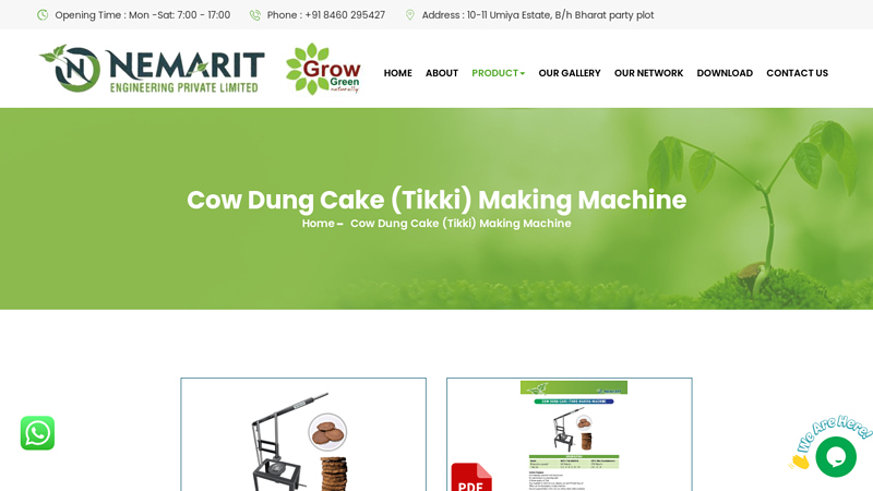 Image of Cow Dung Cake (Tikki) Making Machine