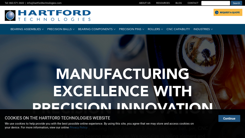 Leading Precision Ball, Pins, and Custom Bearing Manufacturer - Hartford Technologies