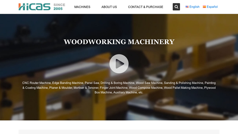 Image of Woodworking Machinery Manufacturer | HICAS Machinery