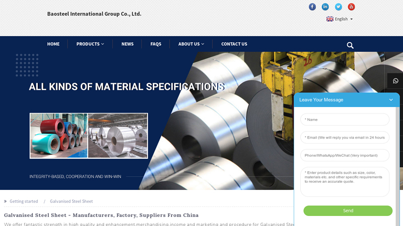 Image of China Galvanised Steel Sheet Manufacturers and Factory, Suppliers | Hongmao