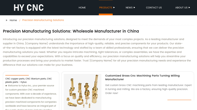 Image of Precision Manufacturing Solutions in China | Top Manufacturer, Supplier ...