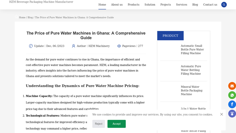 Image of The Price of Pure Water Machines in Ghana: A Comprehensive Guide