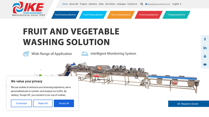 Image of Food Processing Machines Manufacturer and Supplier | IKE Machienry