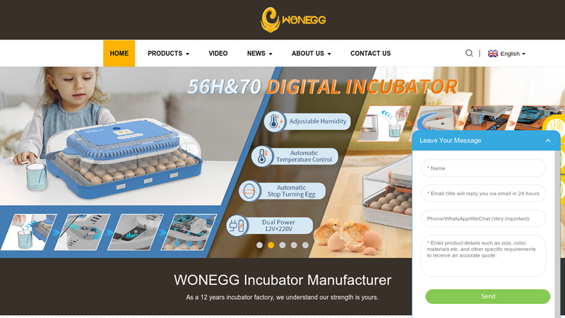 Egg Incubator, Egg Incubator Online, Incubator - Wonegg