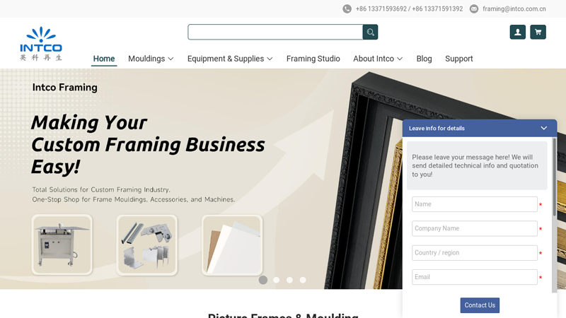 Custom Picture Frame Mouldings & Mirror Manufacturer - INTCO Framing