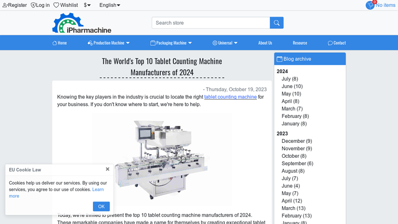 Image of Top 10 Capsule Filling Machine Suppliers (2024 Reviews)