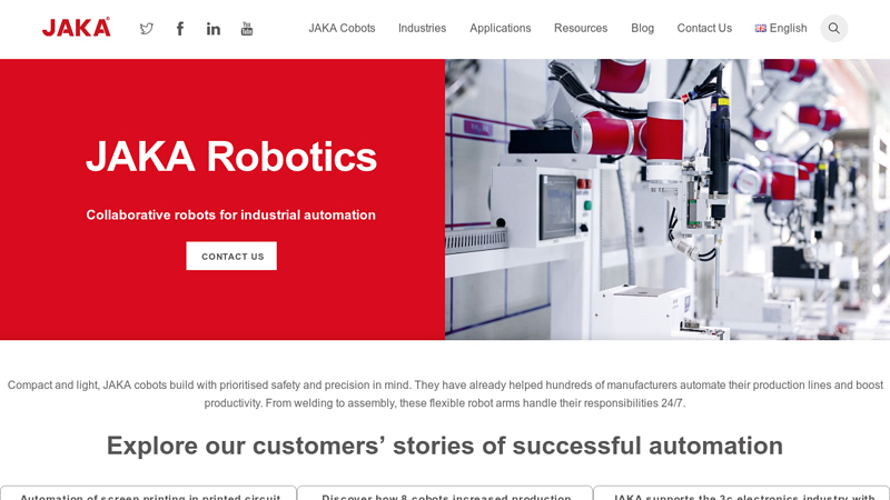 JAKA Robotics I Collaborative Robots for Factory Automation