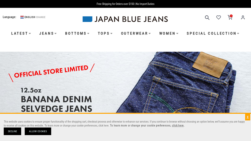 Japan Blue Jeans Official Online Shop