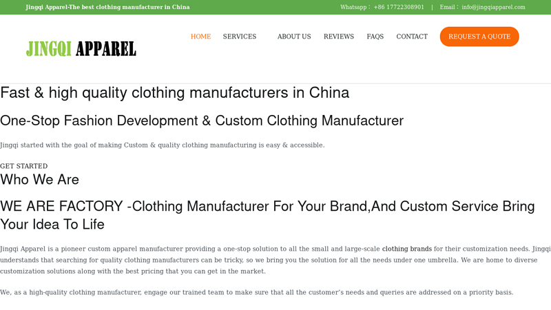 Image of The Best Custom Clothing Manufacturers China | Jingqi Apparel