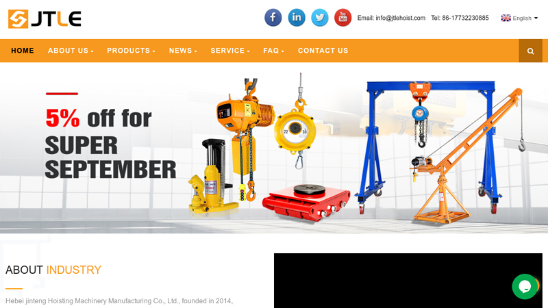 Lifting Equipment, Lifting Hoist, Lifting Gear, Crane Lift - JTLE