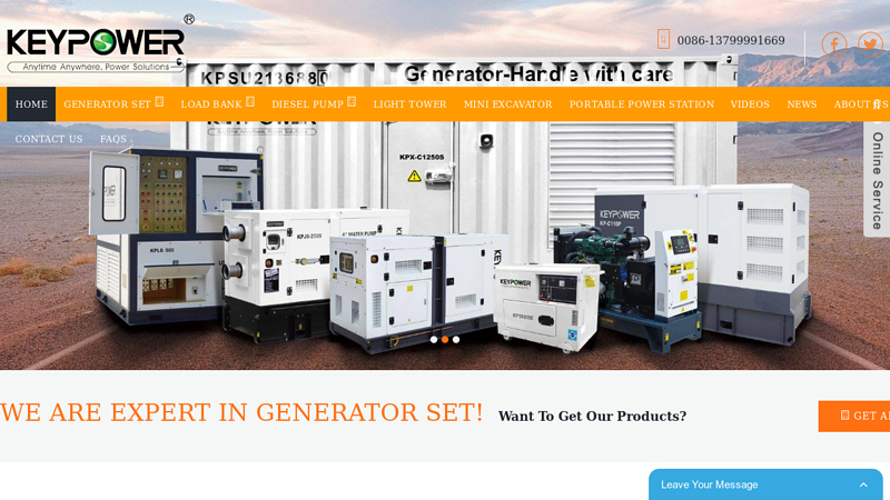 Power Generators, Generator Diesel, Air Cooled Generator - Keypower