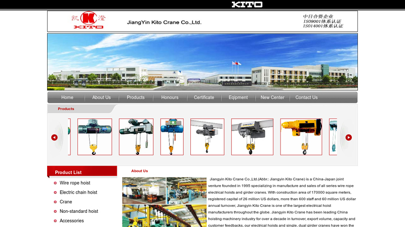 Image of Jiangyin Kito Crane Co.,Ltd.