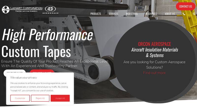 Lamart: Custom High Performance Tape, Laminates, & Coatings