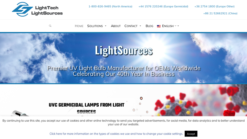 Light Sources: UV Germicidal Lamp & Light Bulb Manufacturers | Light Sources