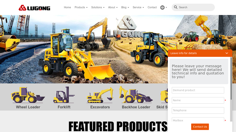 Wheel Loaders,Mini Excavators,Skid Steer Loader,Forklift-Lugong Machinery Group