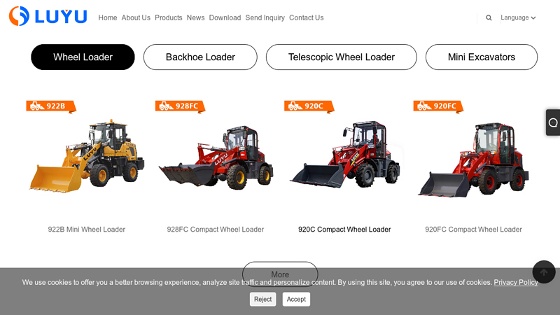 China wheel loader, mini excavator, backhoe loader, tractor, self-loading mixer, telescopic wheel loader Manufacturers, Suppliers, Factory - Luyu?