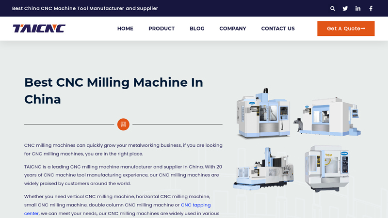 Image of Top 20 CNC Milling Machine Manufacturers & Suppliers in China