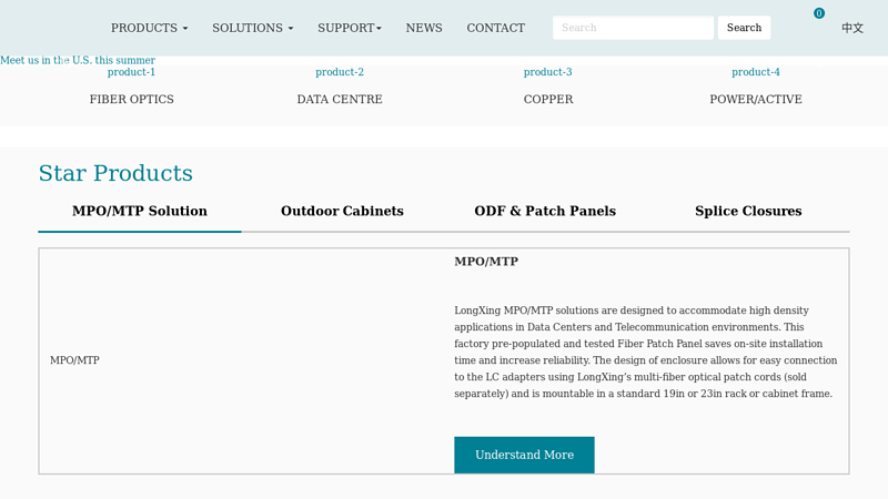 LongXing: FTTx Network Structured Cabling Solutions of Fiber Optics, Passive & Active Connectivity | LongXing