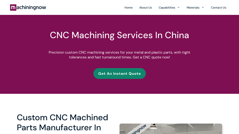 Image of CNC Machining Services in China | machiningnow.com