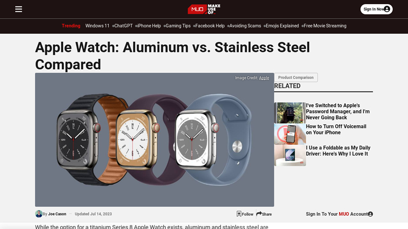 Image of Apple Watch: Aluminum vs. Stainless Steel Compared