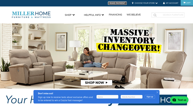 Furniture & Home Decor | Shop Your Style at MillerHome | MillerHome Furniture & Mattress