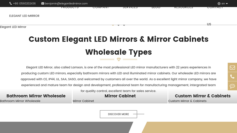 Bathroom LED Mirror Manufacturer, Custom Mirror Cabinets Wholesale | Elegant LED Mirror