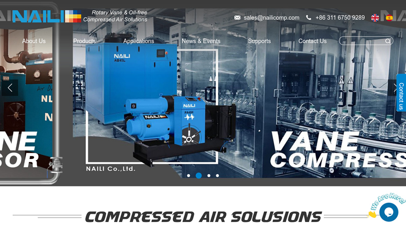 Industrial Air Compressors, Vane Compressor Manufacturer - NAILI