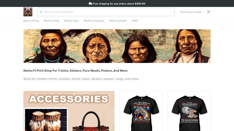 native71 Print shop for T-shirts, stickers, face masks, posters, and more.