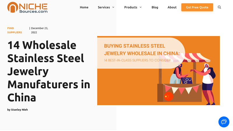 Image of 14 Wholesale Stainless Steel Jewelry Manufaturers in China