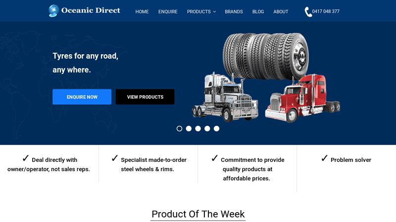 Buy Truck & Trailer Tyres, Quad Bike Tyres, Wheels & Rims | VIC, SA & NSW Australia | Oceanic Direct