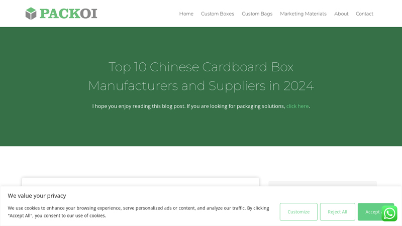 Image of Top 10 Chinese Cardboard Box Manufacturers and Suppliers in 2024