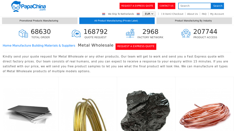 Image of Metal Wholesale, China Metal Manufacturers, Metal Suppliers