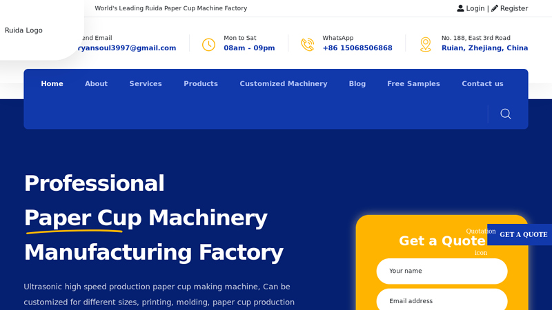 Image of Ruida Paper Cup Machine Manufacturer Factory From China