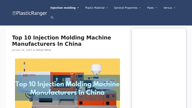 Image of Top 10 Injection Molding Machine Manufacturers in China