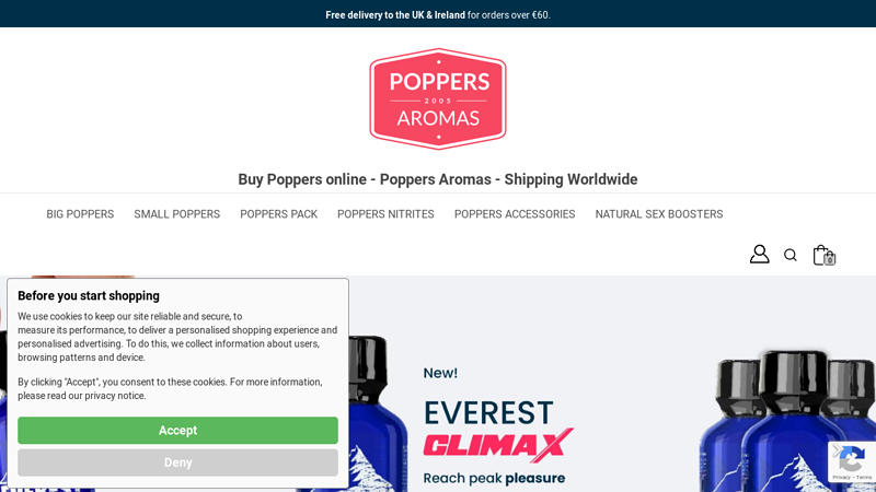 Buy Poppers online - Poppers Aromas - Shipping Worldwide