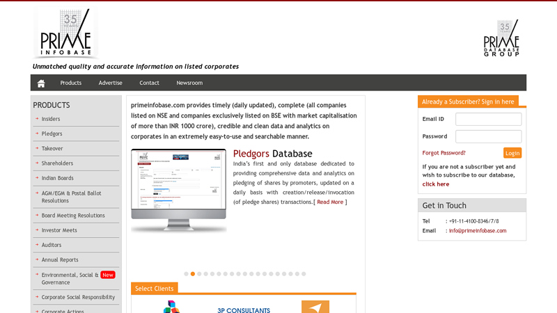 PRIMEINFOBASE | Corporate Information Database