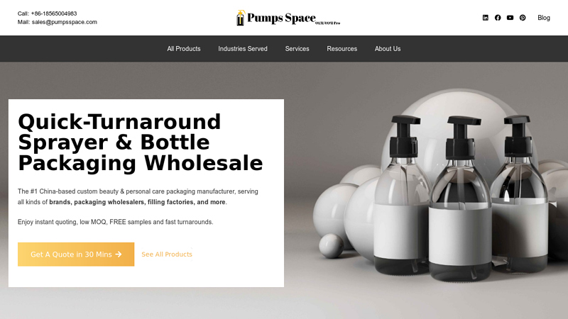 Cosmetic, Skincare Dispensing Bottles Supplier Factory | PumpsSpace