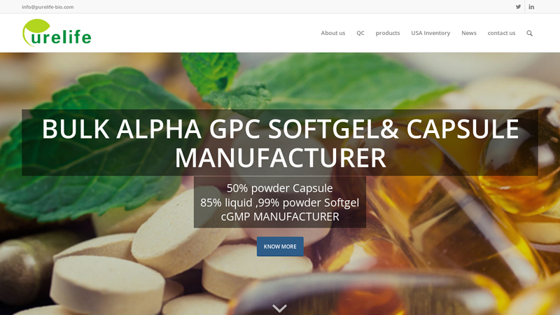 Alpha-GPC,Phosphatidylserine,PQQ,Garlic extract manufacturer-Purelife Bio