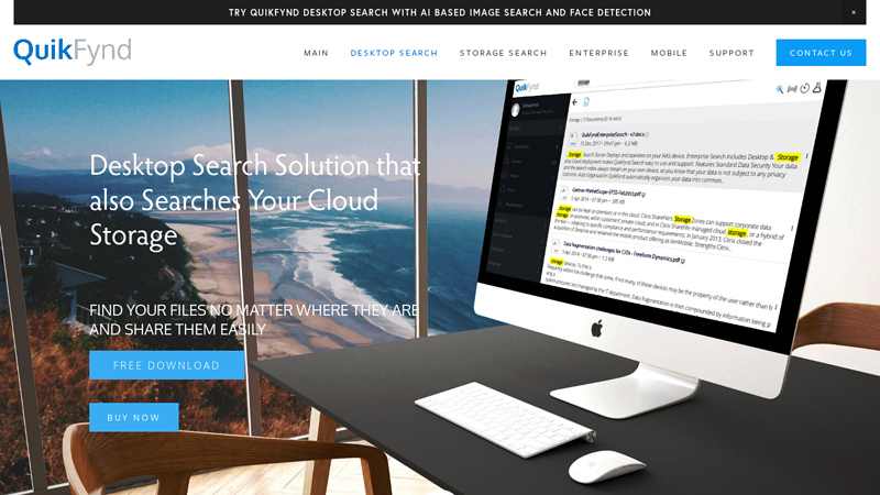 AI-based Search Solutions for Desktop, Storage and Enterprise | QuikFynd