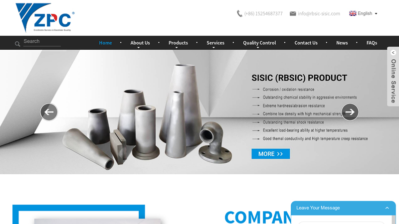 Wear Resistant liner, tiles, Cone, Pipes, FGD nozzle, silicon carbide ceramic, RBSC, RBSiC, SiSiC