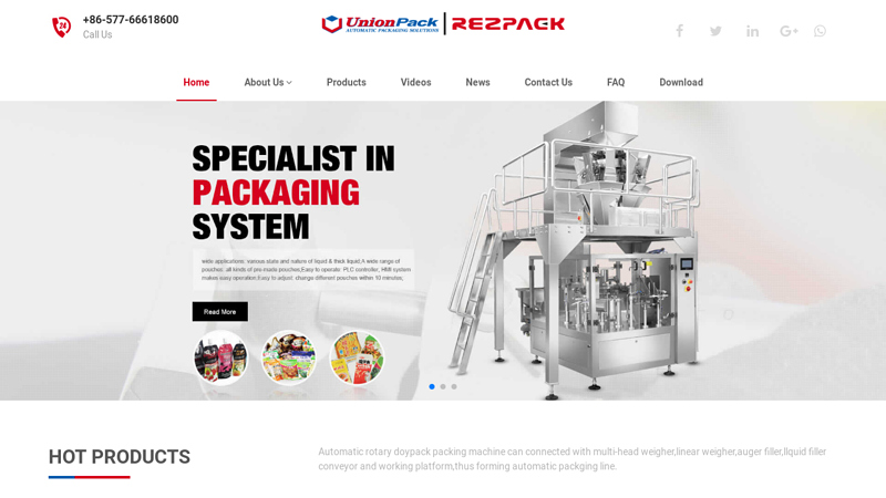 Image of Leading Pouch Packaging Machine Manufacturer- rezpack machinery inc