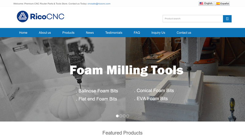 Premium CNC Router Parts & Tools Store. Contact us Today: cncsale@ricocnc.com - CNC Parts and Woodworking Tools for sale