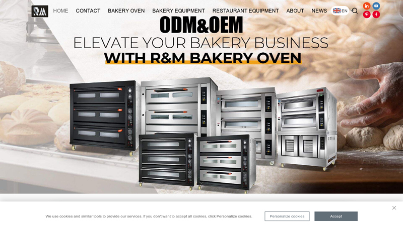 Commercial oven, baking equipment, baking machines Supplier - GUANGZHOU R&M MACHINERY CO., LTD.